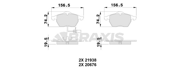 Audi A6 1997-2005 Arası 1.9 TDI Braxis Marka Ön Balata Fişli