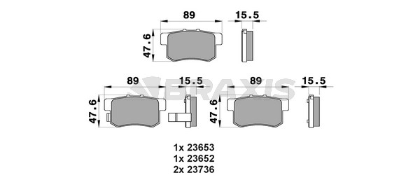 Fiat Sedici 2006-2014 Arası 2.0 D Multijet Braxis Marka Arka Balata