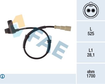 Renault Clio 1998-2016 Arası 1.6 16V FAE Marka Ön Abs Sensörü