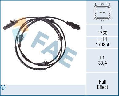 Peugeot 407 2004-2011 Arası 2.2 FAE Marka Arka Abs Sensörü