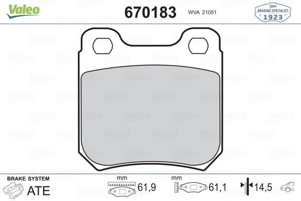 Opel Omega 1986-2005 Arası 2.3 D Valeo Marka Arka Balata