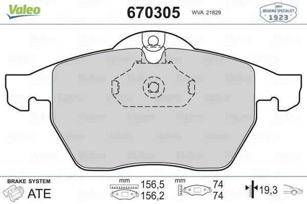 Opel Calibra 1989-1997 Arası 2.5 i V6 Valeo Marka Ön Balata
