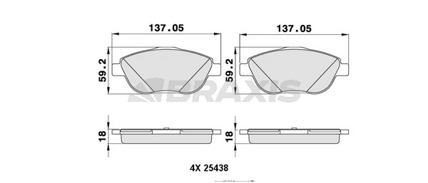 Citroen Ds3 2009-2016 Arası 1.6 HDi 110 Braxis Marka Ön Balata