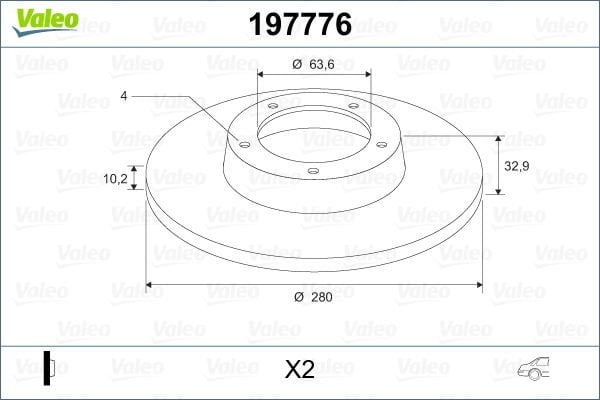 Ford Focus 1998-2009 Arası ST170 Valeo Marka Arka Fren Diski