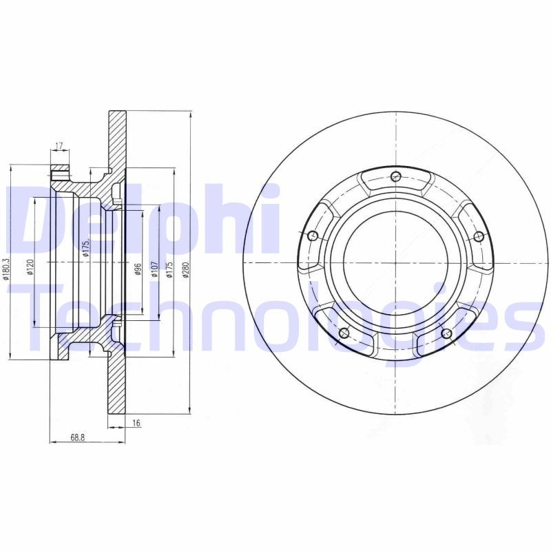 Ford Transit Tourneo 2006-2014 Arası 2.2 TDCi Delphi Marka Ön Fren Diski