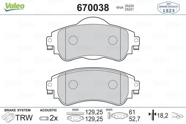 Citroen C4 2009-2013 Arası 1.4 VTi 95 Valeo Marka Ön Balata