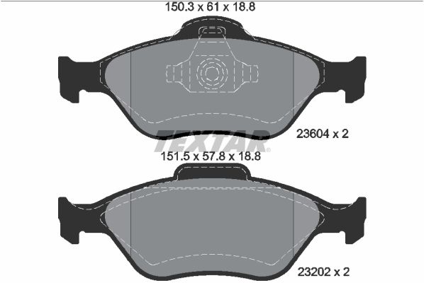 Ford Fiesta 1995-2006 Arası 1.25 i 16V Textar Marka Ön Balata