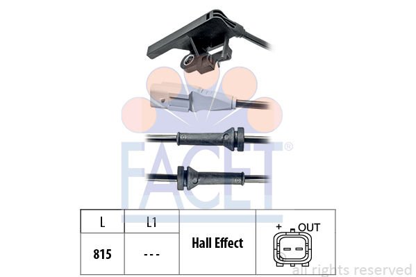 Peugeot 307 2000-2012 Arası 2.0 16V Facet Marka Arka Abs Sensörü