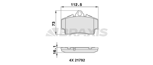 Porsche Boxster 1996-2013 Arası 2.5, S 3.2, 2.7, S 3.4 Braxis Marka Arka Balata