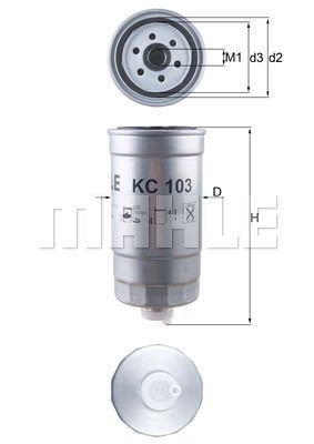 Fiat Brava 1995-2003 Arası 1.9 JTD 105 Mahle Marka Yakıt Filtresi