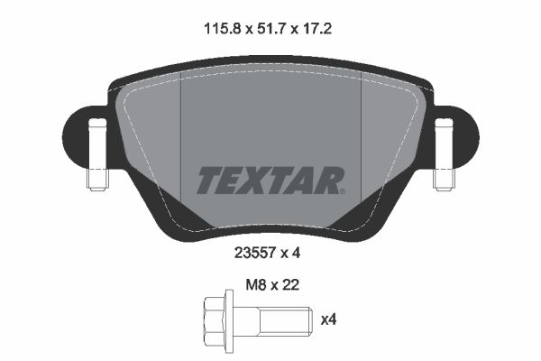 Ford Mondeo 2000-2007 Arası 1.8 16V Textar Marka Arka Balata