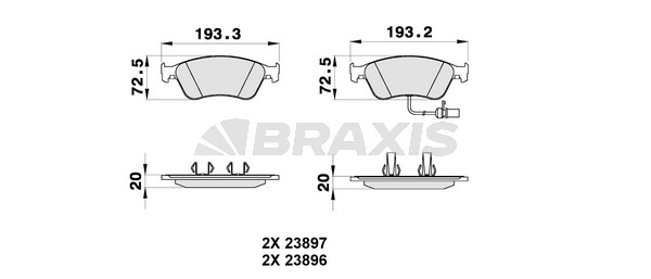Audi A8 2002-2010 Arası 4.0 TDI quattro Braxis Marka Ön Balata Fişli