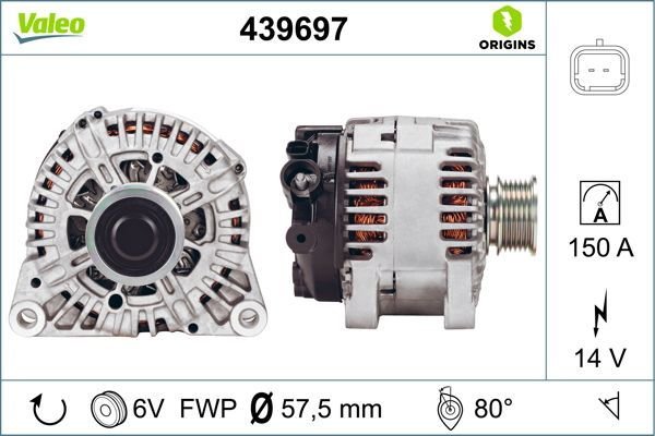 Citroen C-Crosser 2007-2011 Arası 2.2 HDi Valeo Marka Alternatör