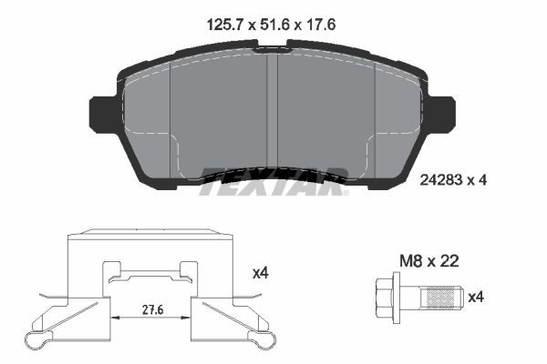 Ford Fiesta 2008-2012 Arası 1.4 Textar Marka Ön Balata
