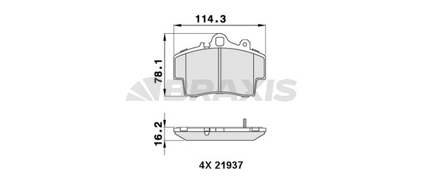 Porsche Boxster 1996-2013 Arası 2.7, 2.5 Braxis Marka Ön Balata