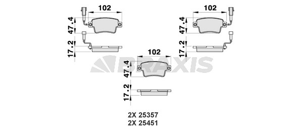 Fiat Punto Evo 2008-2012 Arası 1.6 D Multijet Braxis Marka Arka Balata