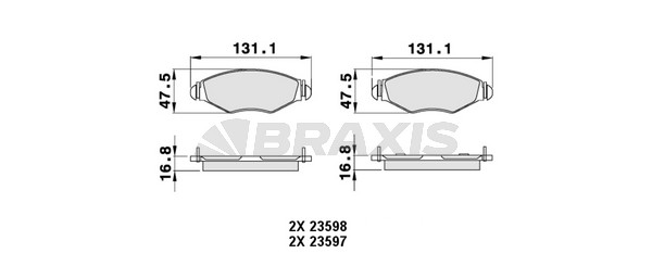 Citroen Xsara 1997-2005 Arası 1.4 i Braxis Marka Ön Balata