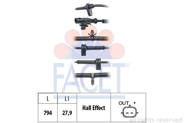 Ford Ecosport 2011-2015 Arası 1.0 EcoBoost Facet Marka Ön Abs Sensörü