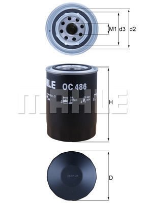 Fiat Ducato 2002-2006 Arası 2.3 JTD Mahle Marka Yağ Filtresi