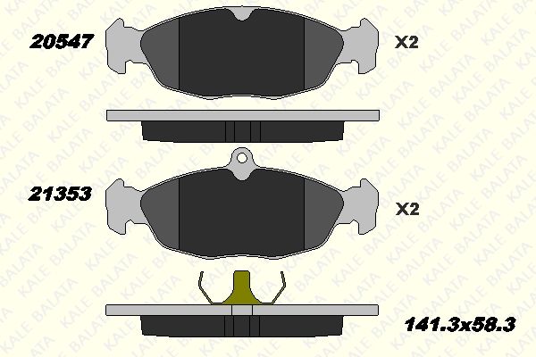 Opel Corsa 1982-2002 Arası 1.5 TD Kale Marka Ön Balata