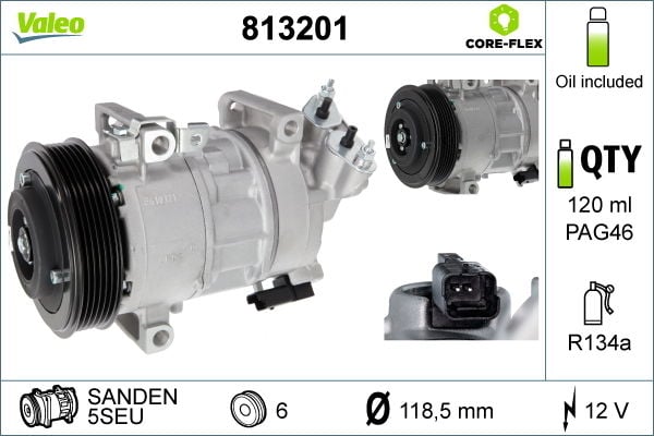 Citroen Ds4 2011-2015 Arası 1.6 VTi 120 Valeo Marka Klima Kompresörü