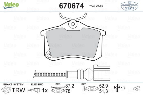 Volkswagen Golf 2004-2014 Arası 1.6 BiFuel Valeo Marka Arka Balata
