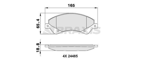 Ford Transit 2006-2014 Arası 2.2 TDCi Braxis Marka Ön Fişli Balata