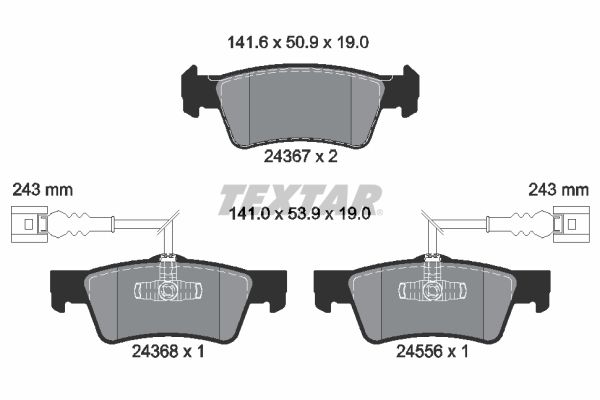Volkswagen Touareg 2002-2013 Arası 3.2 V6 Textar Marka Arka Balata