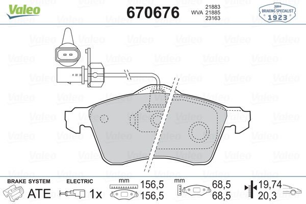 Volkswagen Transporter 1990-2004 Arası 2.5 Syncro Valeo Marka Ön Balata