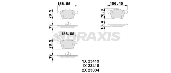 Ford Galaxy 1995-2006 Arası 1.9 TDI, 2.3 16V, 2.0 i Braxis Marka Ön Balata