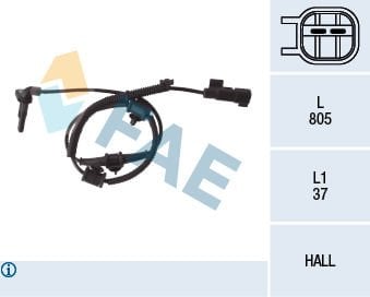 Opel Insignia 2008-2017 Arası 2.0 Turbo E85, 1.4, 2.0 E85 Turbo, 2.0 Turbo 4x4 FAE Marka Ön Abs Sensörü