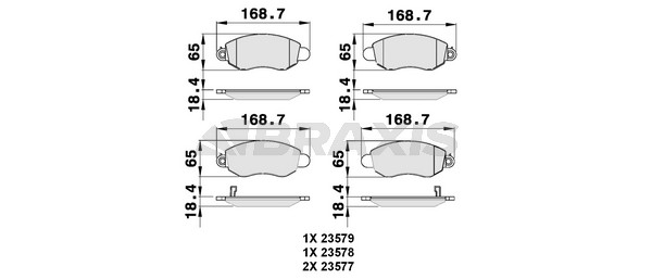 Ford Transit 2000-2006 Arası 2.4 DI RWD, 2.4 DI, 2.3 16V RWD Braxis Marka Ön Balata
