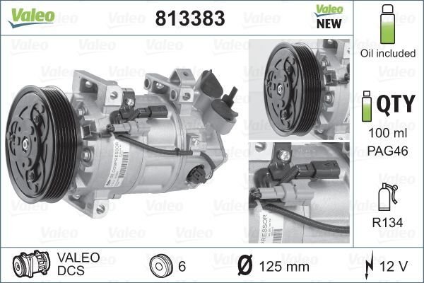 Renault Clio 2012-2017 Arası 1.5 dCi 75 Valeo Marka Klima Kompresörü