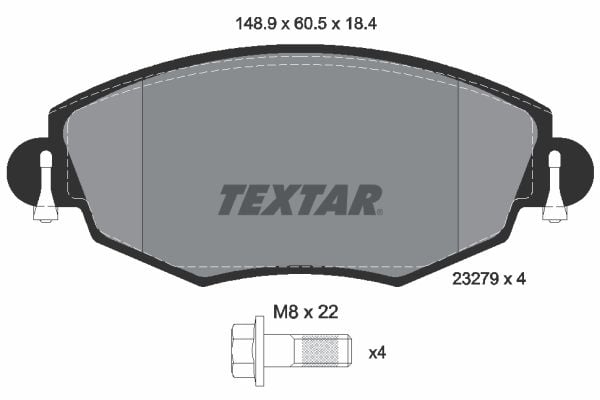 Ford Mondeo 2000-2007 Arası 2.2 TDCi, 2.0 16V DI / TDDi / TDCi, 2.5 V6 24V, 2.0 16V, 1.8 16V, 2.0 16V TDDi / TDCi Textar Marka Ön Balata