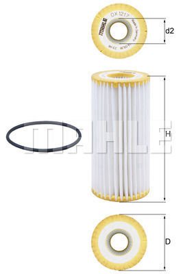 Audi A4 2007-2015 Arası 1.8 TFSI Mahle Marka Yağ Filtresi