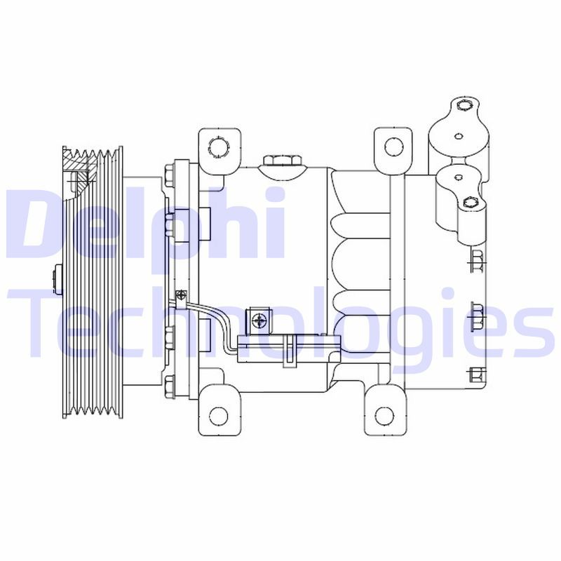 Renault Clio 2005-2014 Arası 1.5 dCi Delphi Marka Klima Kompresörü