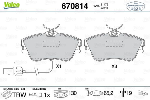Volkswagen Transporter 1990-2004 Arası 2.4 D Syncro Valeo Marka Ön Balata