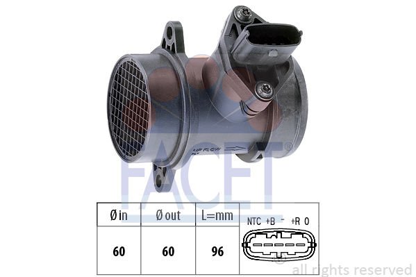 Fiat Punto 1999-2012 Arası 1.3 JTD 16V Facet Marka Hava Debimetresi