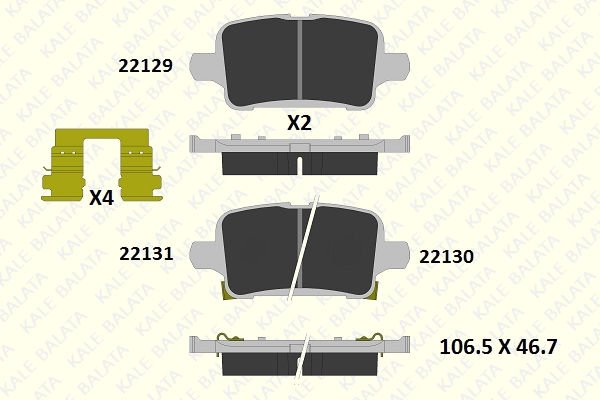 Opel Astra 2015-2019 Arası 1.4 Kale Marka Arka Balata
