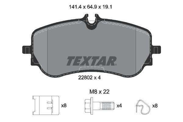 Volkswagen Amarok 2010-2014 Arası 2.0 BiTDI Textar Marka Arka Balata