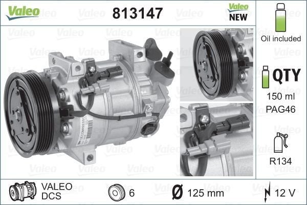 Renault Laguna 2007-2015 Arası 1.6 16V Valeo Marka Klima Kompresörü