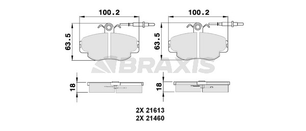 Citroen Zx 1991-1999 Arası 1.9 TD Braxis Marka Ön Balata Fişli
