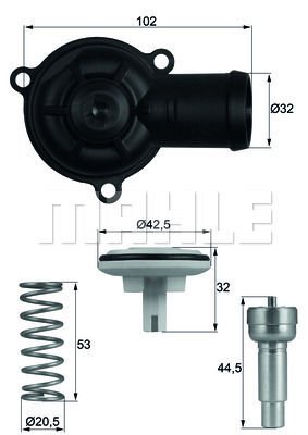 Volkswagen Polo 2001-2014 Arası 1.2 12V, 1.2, 1.4 FSI Mahle Marka Termostat