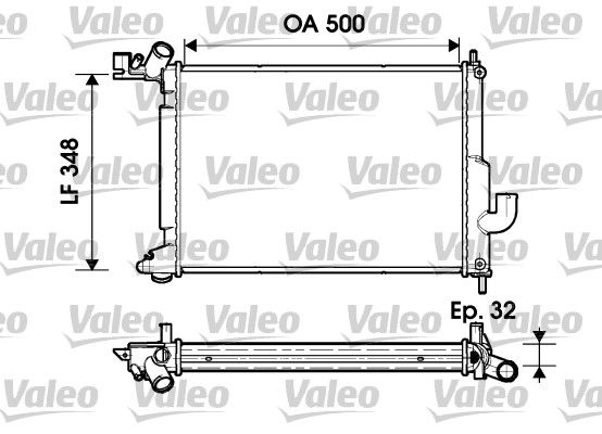Opel Vectra 1995-2004 Arası 2.0 DTI 16V Valeo Marka Su Radyatörü