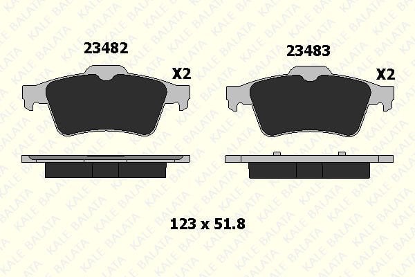 Renault Laguna 2001-2007 Arası 1.8 16V Kale Marka Arka Balata