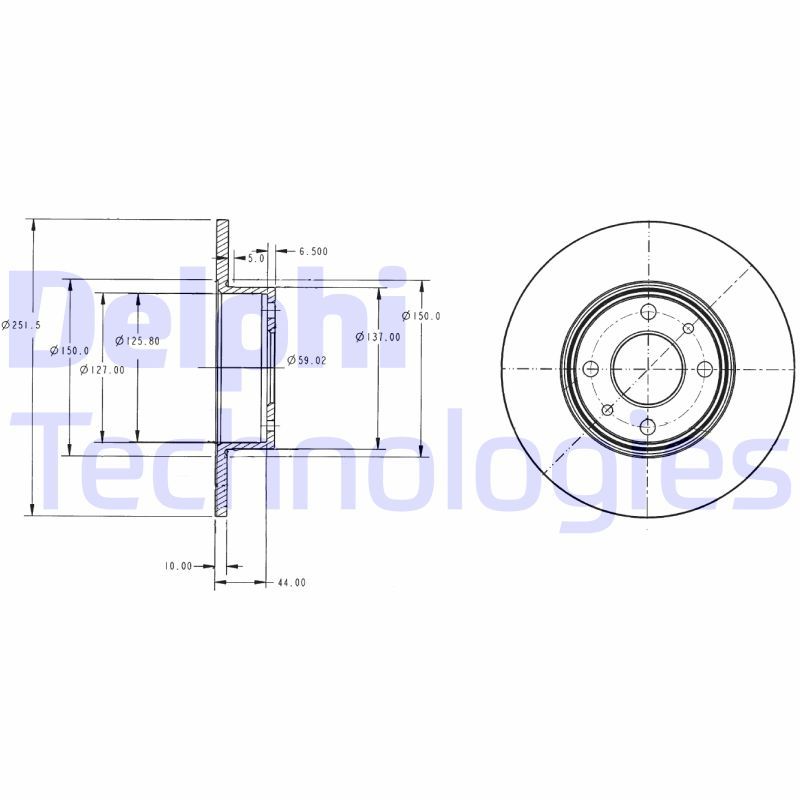 Alfa Romeo 164 1987-1998 Arası 2.0 T.S., 2.0 V6 Turbo Delphi Marka Arka Fren Diski