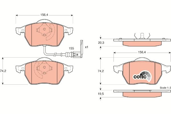 Audi A3 1996-2006 Arası 1.8 T TRW Marka Ön Balata