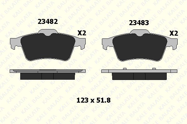 Renault Laguna 2001-2007 Arası 3.0 V6 24V Kale Marka Arka Balata
