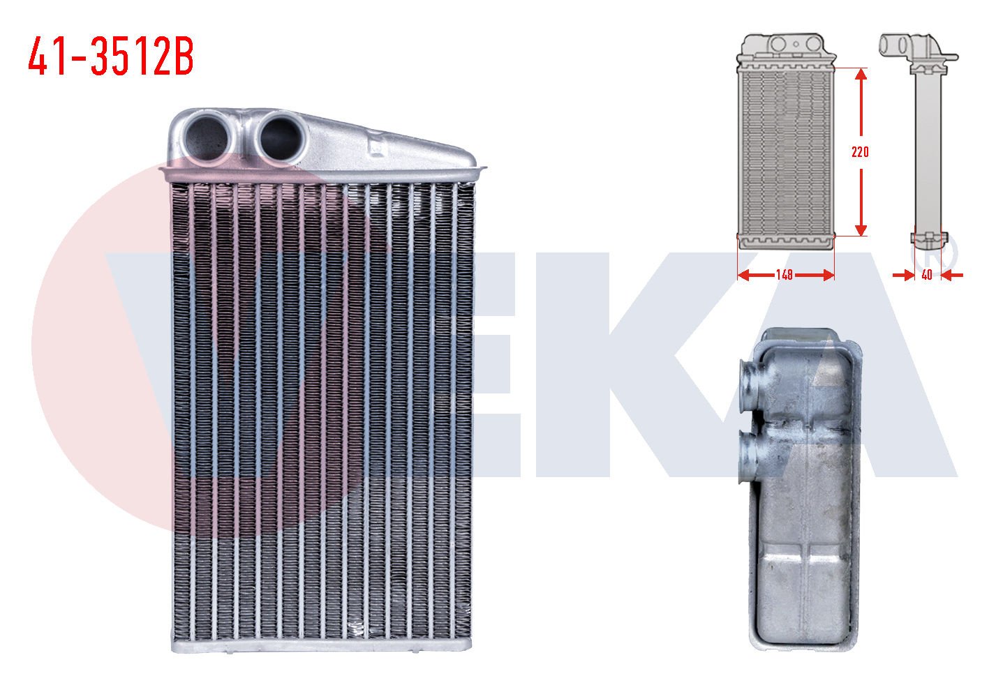 Kalorifer Radyatörü Megane II 1.4 16v Veka Marka 41-3512B