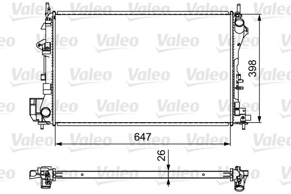 Opel Vectra 2002-2009 Arası 2.2 16V, 2.2 DTI 16V, 2.0 DTI 16V, 3.2 V6, 2.0 16V Turbo Valeo Marka Su Radyatörü